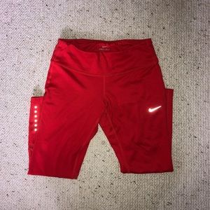 red Nike leggings